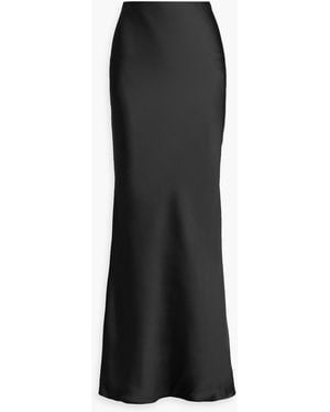 Norma Kamali Obie Satin Maxi Skirt - Black