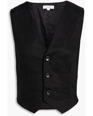 A.L.C. Maxwell Linen Vest - Black