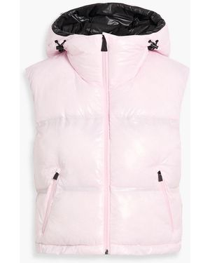 Aztech Mountain Glossed Quilted Down Vest - Pink