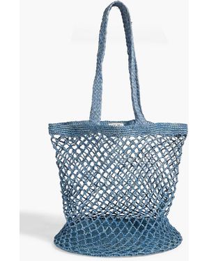 Alex Mill Fisherman Raffia Tote - Blue