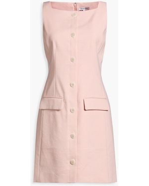 Veronica Beard Evan Linen-Blend Twill Mini Dress - Pink