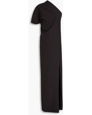 Rhea Costa Maxikleid aus crêpe mit asymmetrischer schulterpartie - Schwarz