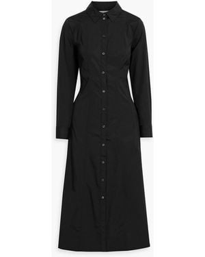 Veronica Beard Goldie Cotton-Blend Poplin Midi Shirt Dress - Black