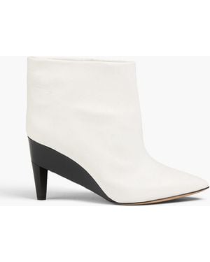 Isabel Marant Dylvee Leather Ankle Boots - White