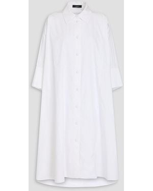 JOSEPH Dania Oversized Cotton-Poplin Midi Shirt Dress - White