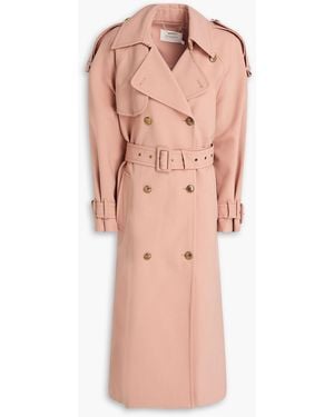 Zimmermann Belted Crepe Trench Coat - Pink