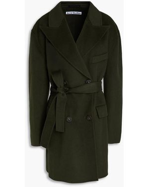 Acne Studios Doppelreihiger tel aus wollfilz - Grün