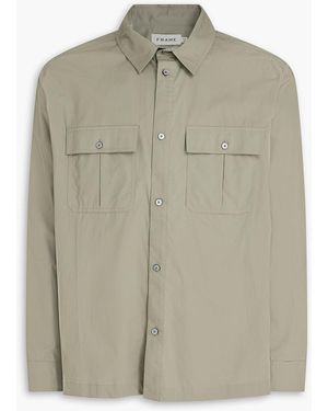FRAME Cotton-Poplin Shirt - Green