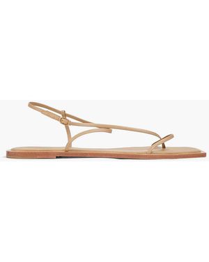 STUDIO AMELIA Freda Leather Slingback Sandals - White