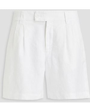 Alex Mill Pleated Linen-Twill Shorts - White