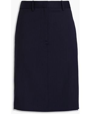 Helmut Lang Wool-twill Skirt - Blue