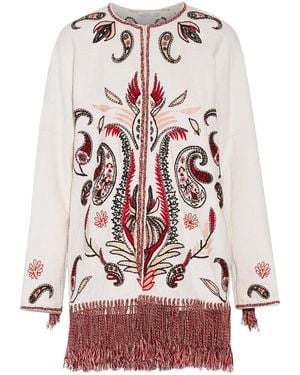 Rachel Zoe Kayla Tasseled Embroidered Cotton-Blend Matelassé Jacket