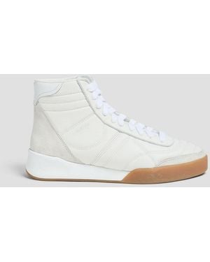 Courreges Club 02 Leather High-Top Trainers - White