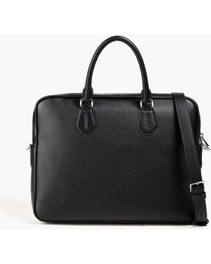 Bally Staz Textured-Leather Briefcase - Black