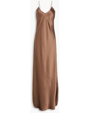 Nili Lotan Robe aus seidensatin - Braun