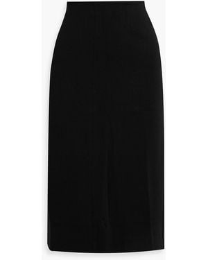 Iris & Ink Camilla Stretch-knit Midi Skirt - Black
