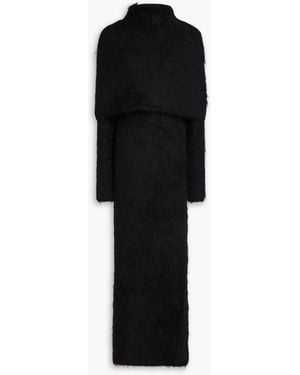 TOTEME Alpaca-blend Turtleneck Maxi Dress - Black