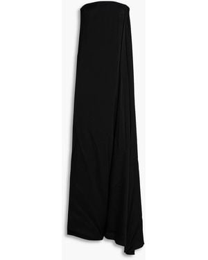 Safiyaa Destiny Strapless Satin-Crepe Maxi Dress - Black