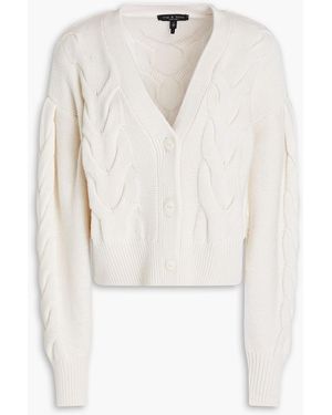Rag & Bone Taylor Cotton And Cashmere-Blend Cable-Knit Cardigan - White