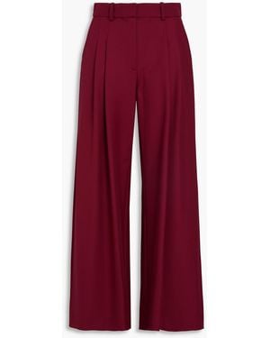 Jonathan Simkhai Twill Wide-Leg Pants - Red