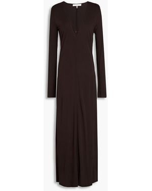 FRAME Cutout Jersey Maxi Dress - Brown