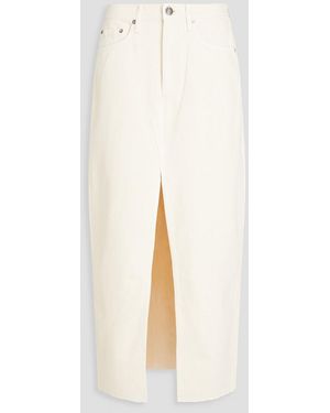 Rag & Bone Avery Denim Midi Skirt - White
