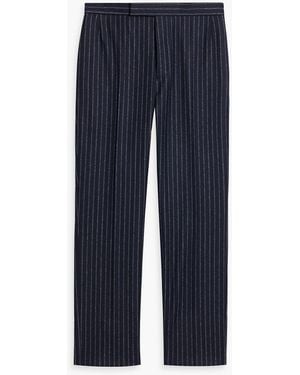 Thom Browne Pinstriped Wool Pants - Blue