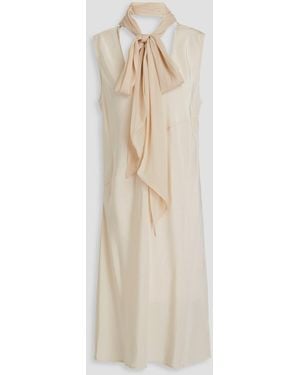 Helmut Lang Kleid aus crêpe de chine aus seide - Weiß