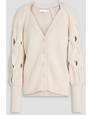 Jonathan Simkhai Cable-Knit Cotton And Wool-Blend Cardigan - Natural