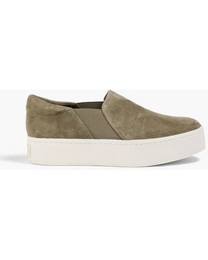 Vince Warren Suede Platform Trainers - Green