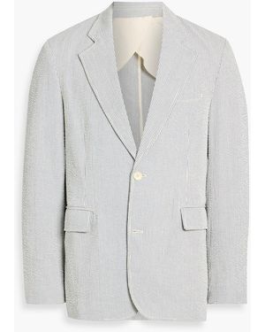 Alex Mill Cooper Striped Cotton-Seersucker Blazer - White