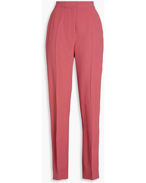 Saloni Maxima Crepe Straight-leg Trousers - Red