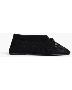 TOTEME Bow-detailed Knitted Flats - Black