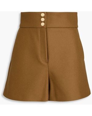RED Valentino Wool-blend Felt Shorts - Natural