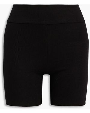 Twenty Ribbed Jersey Shorts - Black