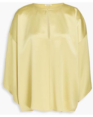 By Malene Birger Cicie Satin-crepe Blouse - Yellow