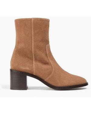 Stuart Weitzman Esme Suede Ankle Boots - Brown