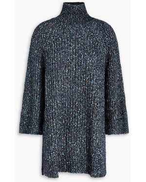 Autumn Cashmere Melierter rollkragenpullover aus einer baumwollmischung - Blau