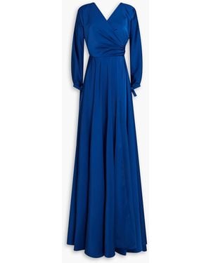 Rhea Costa June drapierte robe aus satin - Blau