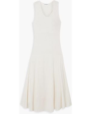 The Line By K Cian Cutout Stretch-Cotton And Modal-Blend Jersey Mid Dress - White