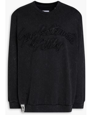 adidas Adi004 Embroidered French Cotton-Terry Sweatshirt - Black