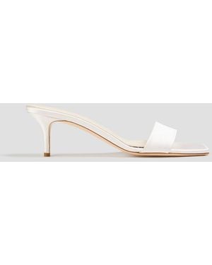 Aeyde Ilvy Satin Mules - White