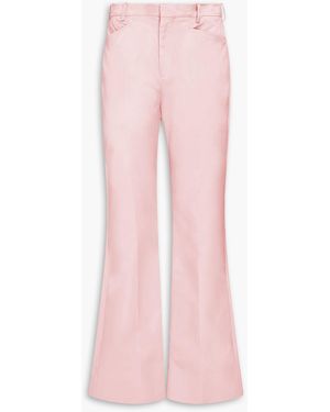 Tom Ford Cotton-blend Satin Flared Trousers - Pink
