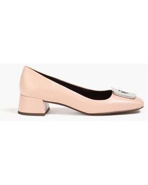 Tory Burch Georgia Embellished Leather Court Shoes - Pink