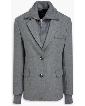Rag & Bone Frank Layered Wool-blend Tweed Blazer - Grey