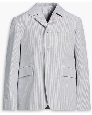 Thom Browne Striped Cotton Blazer - Grey