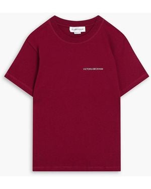 Victoria Beckham T-shirt aus baumwoll-jersey mit print - Rot