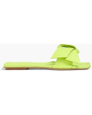 Acne Studios Knotted Leather Slides - Yellow