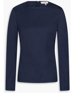 Tibi Cotton-blend Poplin Top - Blue