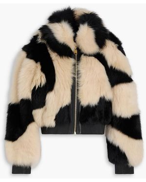 Zimmermann Two-tone Shearling Jacket - Black